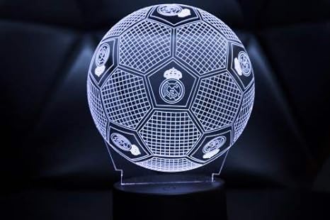 3D LAMPARAS Oficial Balon del Real Madrid Lámpara 2019-2020 Pelota ...