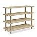 Furinno Pine Solid Wood 4-Tier Shoe Rack, Natural