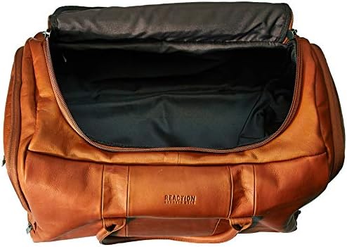 Kenneth Cole Reaction Duff Guy Colombian Leather 20" Single Compartment Top Load Travel Duffel Bag, Cognac 6 Kenneth Cole Reaction Duff Guy Colombian Leather 20" Single Compartment Top Load Travel Duffel Bag, Cognac