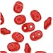 SuperDuos Czech Glass 2-Hole Seed Beads, 5.5 x 3.5mm/8g, Opaque Red
