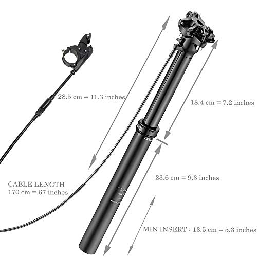 DNM Mountain Bike Bicycle Dropper Seatpost Remote Lockout 31.6 x 380mm