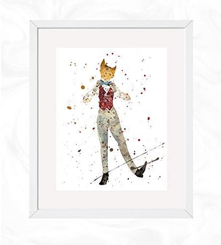 The Baron Cat Prints, Whisper of the Heart and The Cat Return Watercolor, Nursery Wall Poster, Holiday Gift, Kids and Children Artworks, Digital Illustration Art