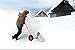 Ohuhu Adjustable Wheeled Snow Shovel Pusher, Rolling Snow Plow Shovels Snow Removal Tool