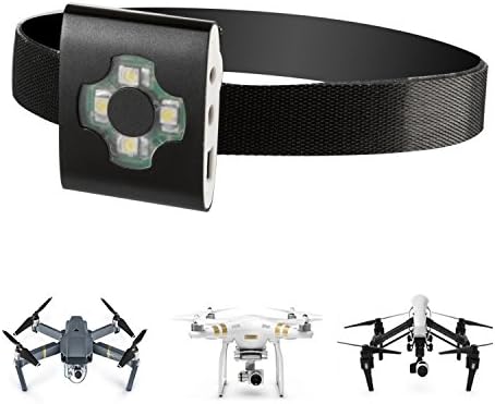 High Intensity Cree Four LED Strobe Light for Night Flights Drone Quadcopter UAS DJI Inspire 1 2 Phantom Mavic Typhoon H Yuneec Matrice and Outdoor Discovery Spotlight, System Approved FAA 107
