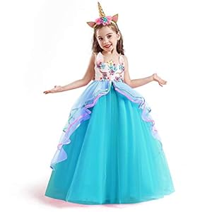 TTYAOVO Meisjes Applique Galajurken Luxe Bruiloft Verjaardagsfeestje Prinses Lange Jurken