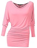 TWINTH Womens Cowl Neck Long Sleeve Pullover