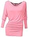 TWINTH Womens Cowl Neck Long Sleeve Pullover