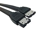 Whizzotech 6 Feet 6ft Shielded External eSATA Cable 7-pin HDD Hard Drive M/M Data Cable 6FT