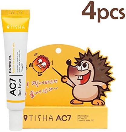 TISHA AC7 Spot Serum Brightening Moisturizing Troubled Skin Acne Problem Solution Cure 0.34fl oz, Set of 4