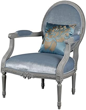 French Heritage Gardanne Bergere with Pale Blue Gesso Finish