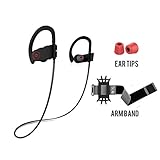 Wireless Headphones,Bluetooth Headphones, Wireless Bluetooth Headphones, with Arm Band & Memory Foam Eartips , Lightweight Sports Bluetooth Hands Free Earphones for All iPhone , Samsung, LG Series