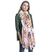 GERINLY Scarves for Women Bright Florals Fashion Head Scarf Cotton Wraps and Shawls with Natural Scenery (White)