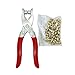 Mangocore New DIY Grommet Eyelet Pliers Shoes Eyes Clamp With about 100 Eyelets For Fabric,Paper,Bags