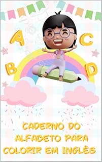 Livro Caderno do alfabeto para colorir em inglês