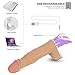 Realistic Dildo Vibrator for Women Vibrating Thrusting Dildos G spot Vibrators Telescopic 6.6inch Penis Cock USB Rechargeable Wireless Handheld Adult Sex Toys for Women Couples