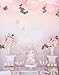 Muzi 5x5ft White Swan Pink Flowers Birthday Backdrop Golden Crown Baby Shower Decoration Photography Background Cake Dessert Banner Children Photo Portrait Studio Props W-1893