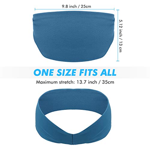 Sports Headbands for Men and Women - Lightweight Sweat Band Moisture Wicking Workout Sweatbands for Running, Cross Training, Yoga and Bike (4 Pack)