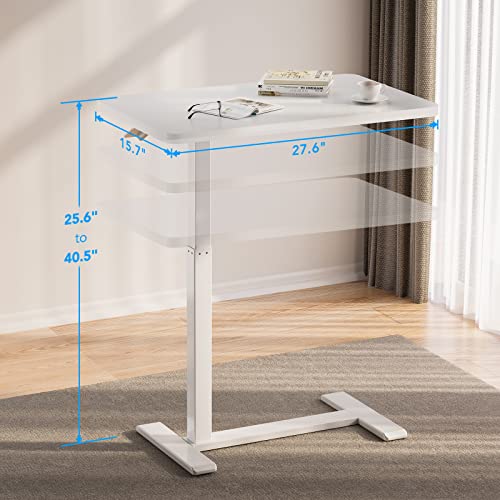 FLEXISPOT Medical Adjustable Overbed Bedside Table with Wheels