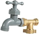 Camco 90 Degree Water Faucet - Provides Extra Outside Water Source by Connecting to Your RV's Fresh Water Inlet, Lightweight Design,  Lead Free (22463)