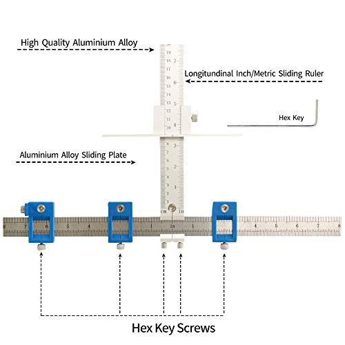 ASCENDAS Hardware Jig for Handles and Knobs Aluminum Alloy