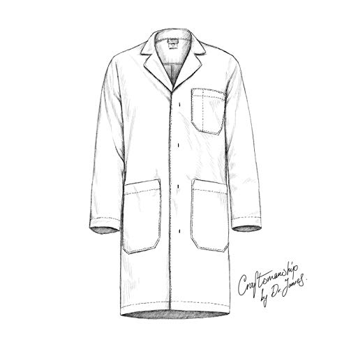 Dr. James Kid's Unisex Lab Coat with Safety Snap Buttons US-05-8/10 White