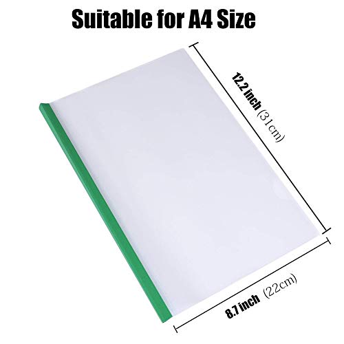 image for Bonaier Premium Report Covers with Sliding Bar, 65 Sheet Capacity, Tra