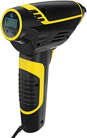 電動 タイヤ空気入れ エアコンプレッサー 自動車 車用空気入れ エアーコンプレッサー電動ポンプ12v 150psiポータブルデジタルledランプカータイヤインフレータ 小型電動ポンプ 携帯便利自動車 自転車 バイク ボール ベビーバス用 Color Yellow Size One Size Ame