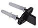 2PCS Adjustable Bottom Barn Door Floor Guides with Screws, T-Shape Design, Sliding Barn Door Hardware Track Kit Required Replacement Accessories (Black)