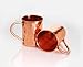 Set of 2 Moscow Mule Handcrafted Copper Mugs w/ Gift Box - 100% Solid Pure Copper, 16oz, Straight, Hammered