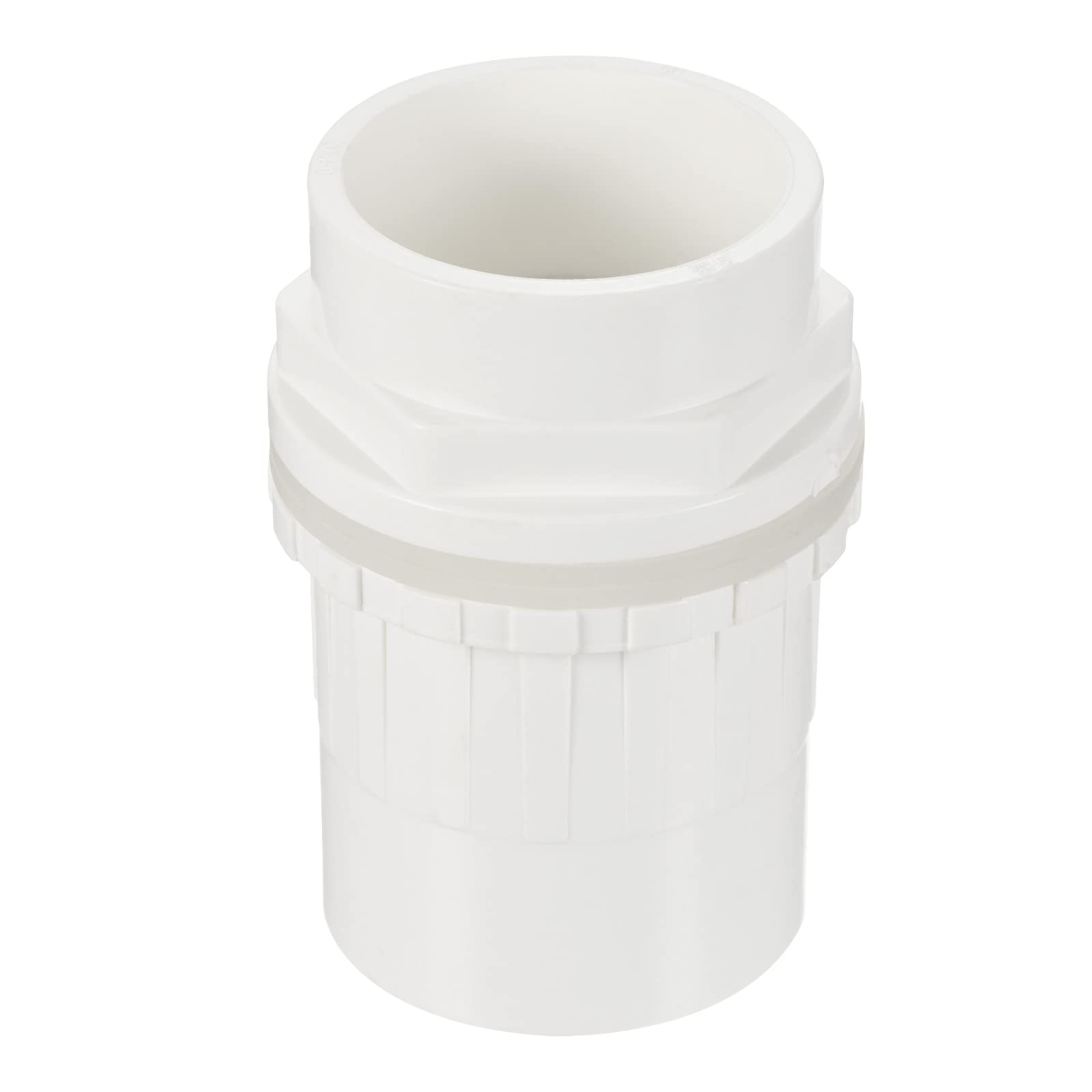 PATIKIL 50mm/2" PVC Water Tank Pipe Connector, Coupling Fitting Adapter for 50mm OD Aquariums Tanks Connector, White