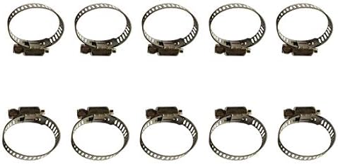 Sala-synth - 10Pcs Adjustable Stainless Steel Drive Hose Clamp Tri Clamp Fuel Line Pipe Worm Gear Clip Tube Fasterner Spring Clip