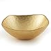 Elegance Atlas Square Gold Glass Bowl, 9.5-Inch