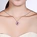 Merthus 925 Sterling Silver Created Mystic Fire Rainbow Topaz Heart Necklace for Women Jewelry Gifts for Wife