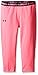 Under Armour Girls HeatGear Armour Solid Capri, Pink Punk /Stealth Gray, Youth Large