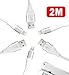 OTISA High Speed Lightning Charging Cable, 6 Feet (3 Pack) - Silver