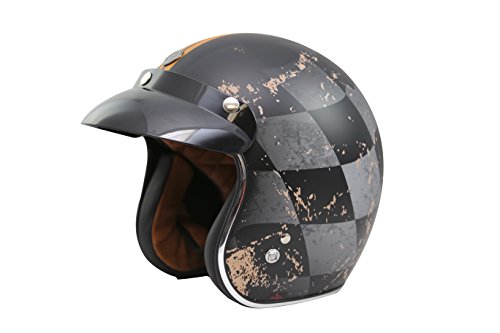 Torc t50 route 66 finale open face helmet (flat black, …