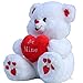 My Cuddle Bears Large BE MINE Plush Fluffy White and Red Love Teddy Bear 16