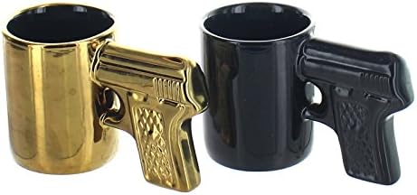 eSmart Set of 2 Gun Mug Ceramic Shot Glasses