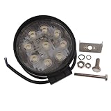 TMH 27w Round Shape 60 Degree LED Work Light Flood Beam Spot Lamp Driving Light, Jeep, Off-road, 4wd, 4x4, Utv, Sand Rail, Atv, Suv, Motorbike, Motorcycle, Bike, Dirt Bike, Bus, Trailer, Truck, Train, Mining Truck, Excavator, Bulldozer, Crane, Road Roller, Fork Lift, Fire Engine, Police & Rescue Vehicle, Military Vehicle, Camping, Courtyard Lamp, Fishing, Boat, Yacht, Road Lamp, Tractor, Golf, Street Light, Fog Lamp, Day Light, Marine Deck