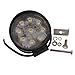 TMH 27w Round Shape 60 Degree LED Work Light Flood Beam Spot Lamp Driving Light, Jeep, Off-road, 4wd, 4x4, Utv, Sand Rail, Atv, Suv, Motorbike, Motorcycle, Bike, Dirt Bike, Bus, Trailer, Truck, Train, Mining Truck, Excavator, Bulldozer, Crane, Road Roller, Fork Lift, Fire Engine, Police & Rescue Vehicle, Military Vehicle, Camping, Courtyard Lamp, Fishing, Boat, Yacht, Road Lamp, Tractor, Golf, Street Light, Fog Lamp, Day Light, Marine Deck
