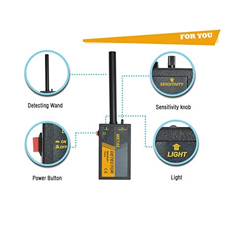 ALLOSUN Handheld TS66A Waterproof Wand Pin Pointer Metal Detector, Grey - Thumbnail 3