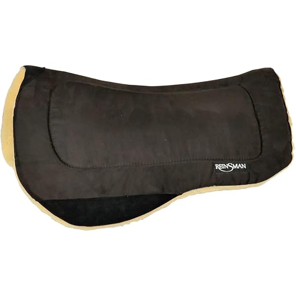 Diamond Endurance Contoured Relief Saddle Pad - 33x28 Inch Wool Felt Pad For Western & Endurance Saddles