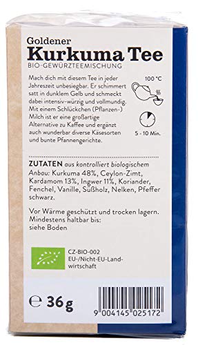 Sonnentor Bio Goldener Kurkuma Tee bio Doppelkammerbeutel (1 x 36 gr) – Bild 3