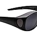 grinderPUNCH Polarized Sunglasses Wear Over Prescription Glasses (2 pcs) Large, Black