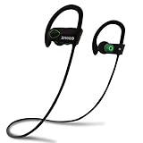 Bluetooth Earbuds By Zivigo, Bluetooth Headphones - Sweat-proof, IPX7 Waterproof Headphones with Noise Cancellation Technology, Microphone & Voice prompts,(Black)