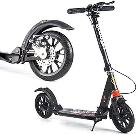 Amazon Co Jp 大人キックスクーター ディスクブレーキ付き 折りたたみ式通勤スクーター 大車輪付き 大人 10代 子供向け誕生日プレゼント 最大150kg 非電動 ホーム キッチン