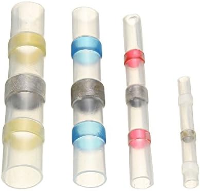 100Pcs Solder Seal Heat Shrink Butt Wire Connector Terminal Waterproof 4 Sizes