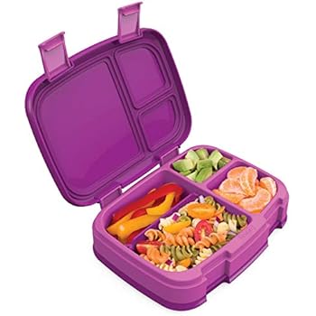 Bentgo Fresh (Purple) - New & Improved Leak-Proof, Versatile 4-Compartment Bento-Style Lunch Box - Ideal for Portion-Control and Balanced Eating On-The-Go - BPA-Free and Food-Safe Materials