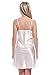 BellisMira Women’s Satin Lace Full Slip Chemise Silk Nightgown Sleepwear Ivory White, M