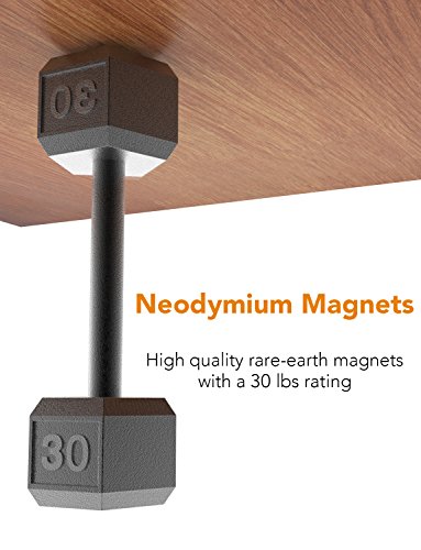 Hill & Wood Gun Magnet [2-Pack] | 30 lbs Rated | Rubber Coated Magnetic Gun Mount Gun Magnet-Concealed Gun Holder for Car, Handgun, Pistol, Rifle, Shotgun, Revolver